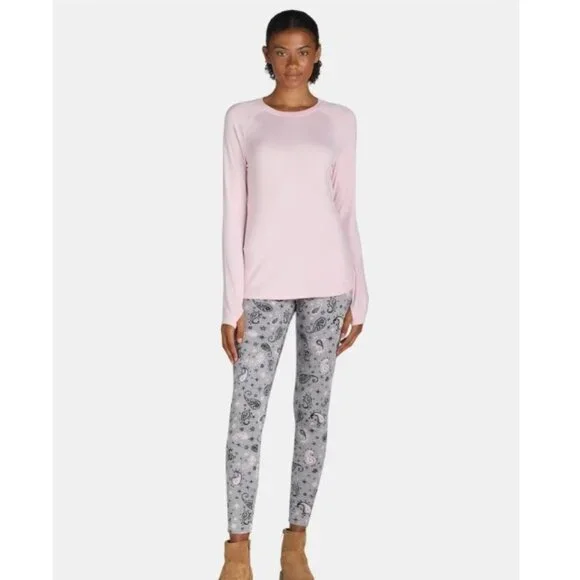 NEW 2Pc XL Soft Women's Paisley Climate Right Base Layer Set - Picture 3 of 8